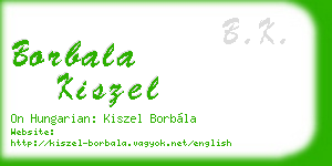 borbala kiszel business card