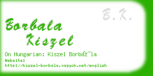 borbala kiszel business card